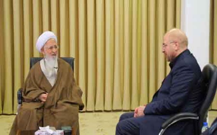 رئیس مجلس با آیات عظام سبحانی ،نوری همدانی، مکارم و جوادی آملی دیدار کرد رئیس مجلس با آیات عظام سبحانی ،نوری همدانی، مکارم و جوادی آملی دیدار کرد